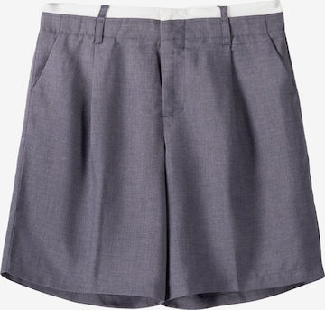 Bershka Loosefit Plissert bukse i grå: forside