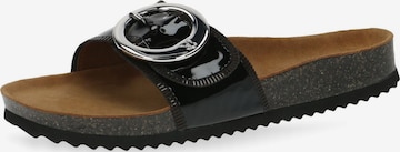 CAPRICE Mules in Black: front