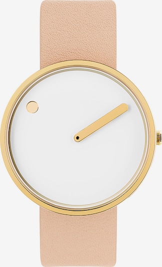 Picto Uhr in gold / rosa / weiß, Produktansicht