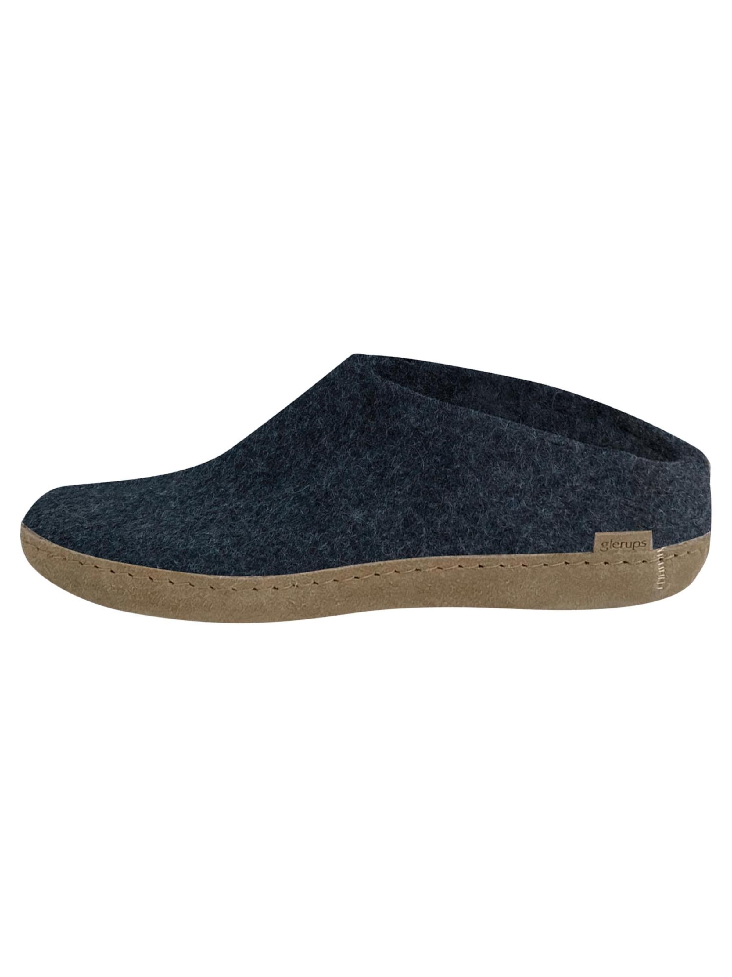 Glerups Slippers 'Classic' in Blue: front