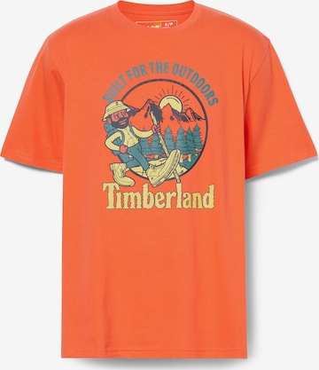 TIMBERLAND T-shirt 'Hike Out' i orange: framsida