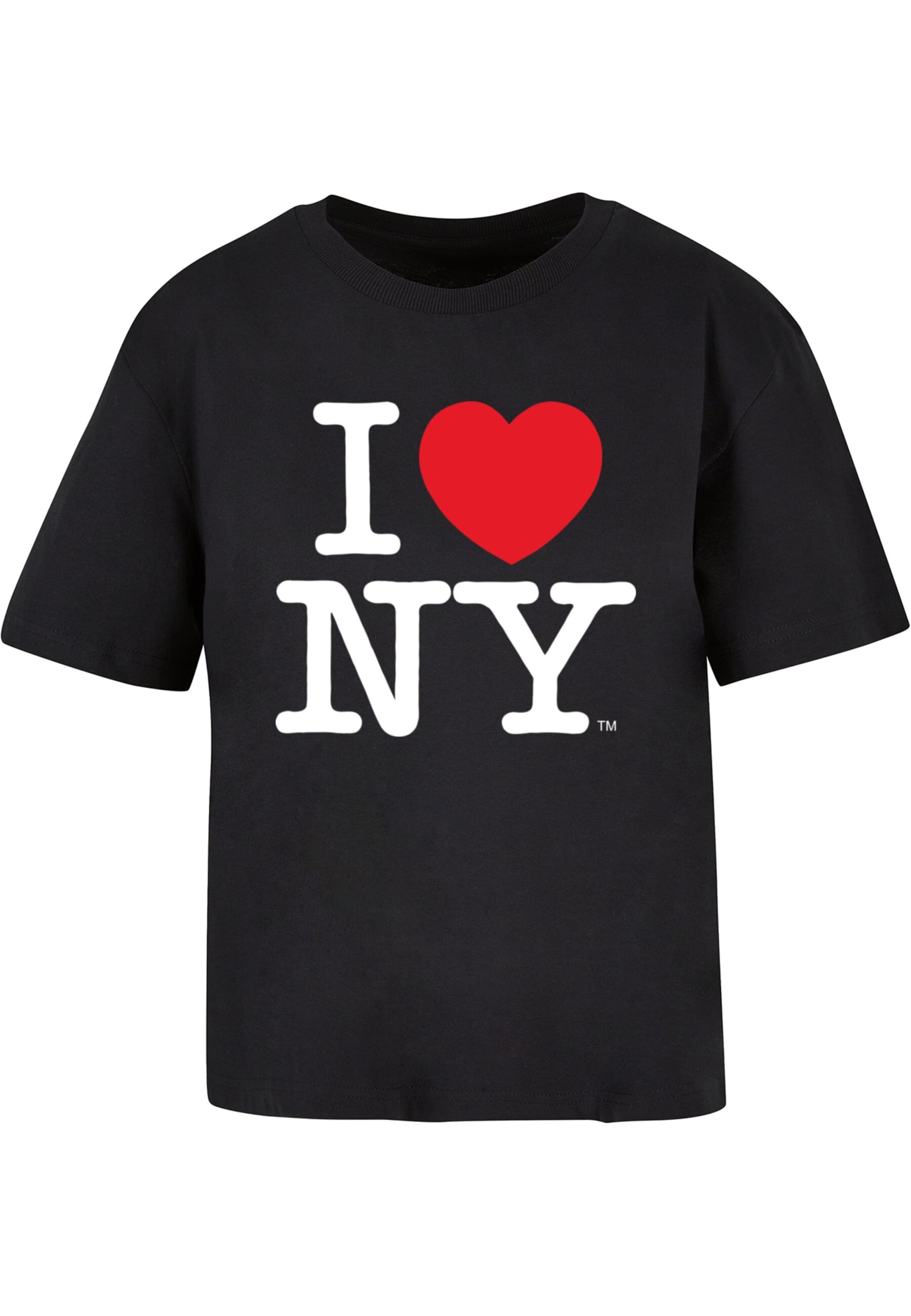 Merchcode T-Shirt 'I Love NY' in Schwarz: Vorderseite