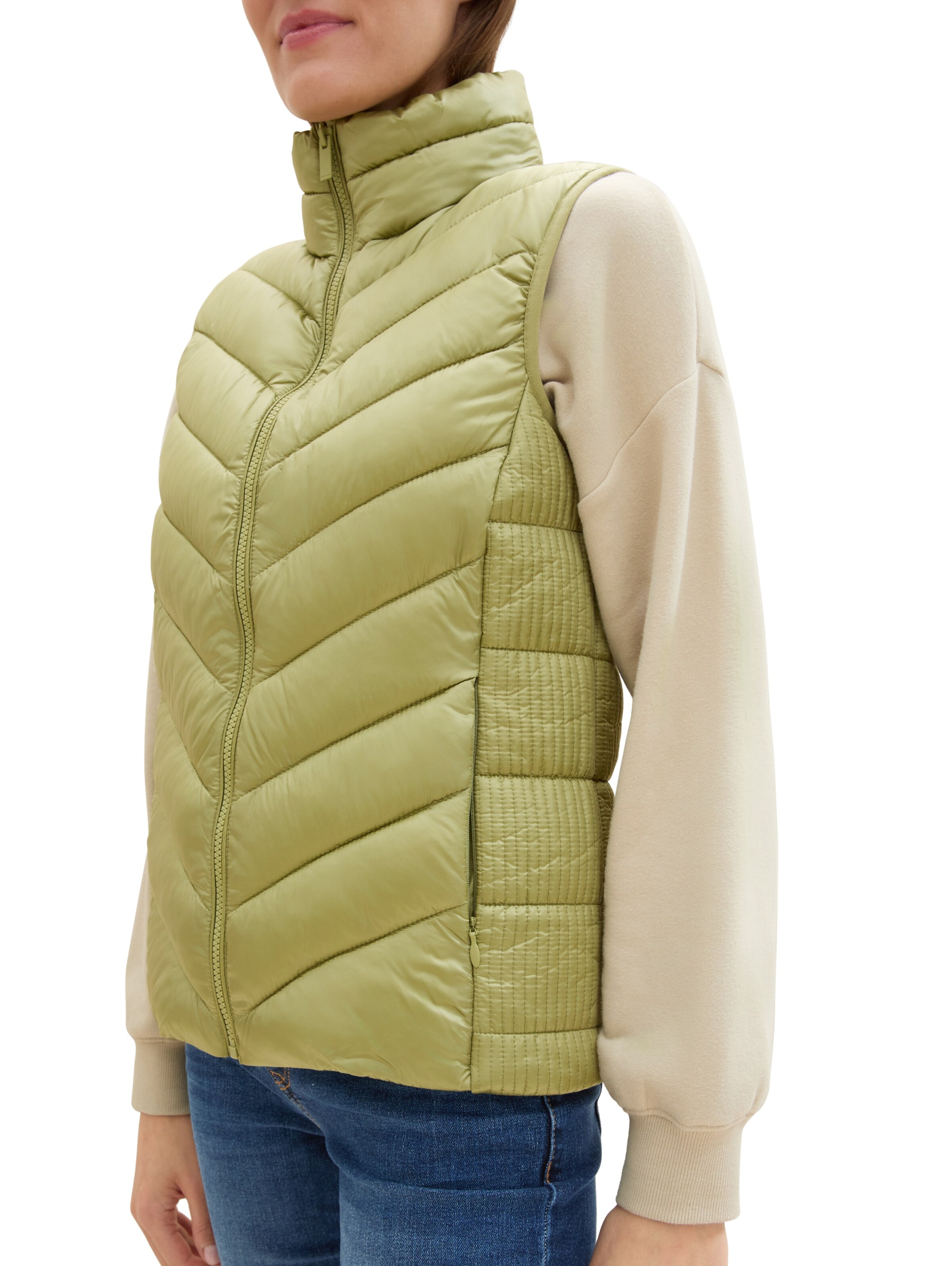 TOM TAILOR Weste in Grün