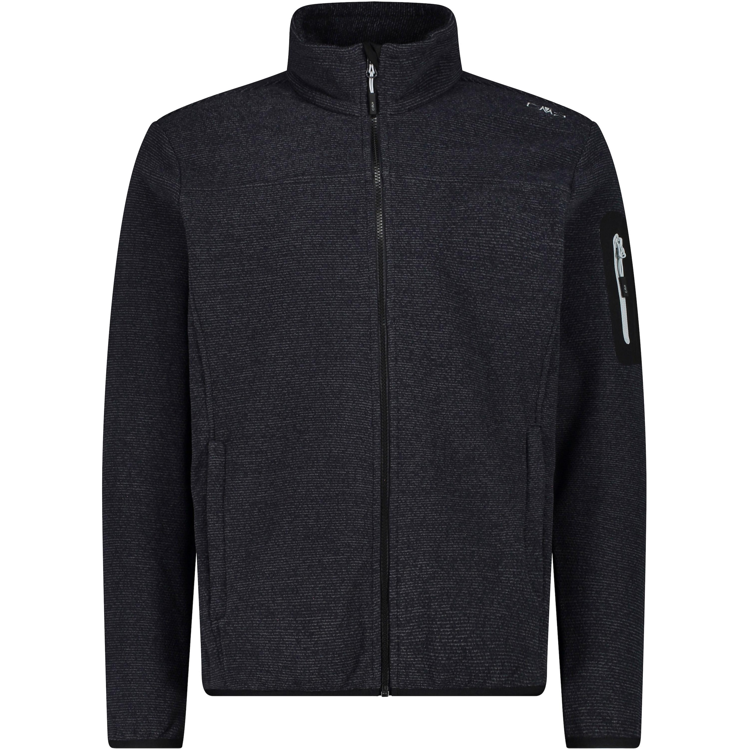CMP Athletic Fleece Jacket in Black: front