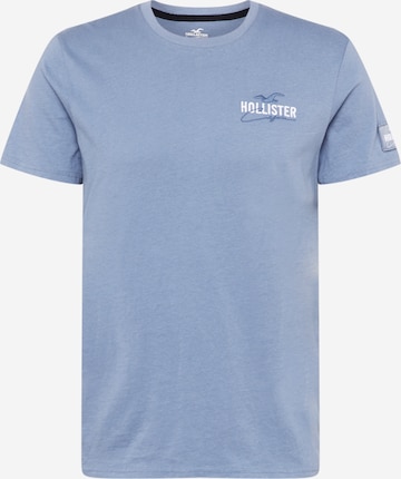 HOLLISTER Тениска в синьо: отпред