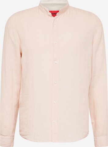 HUGO Regular fit Button Up Shirt 'Elvory' in Pink: front