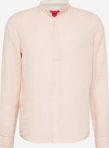 HUGO Red Button Up Shirt 'Elvory' in Pink: front