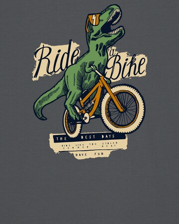 T-Shirt 'T-Rex Fahrrad' Watapparel en gris