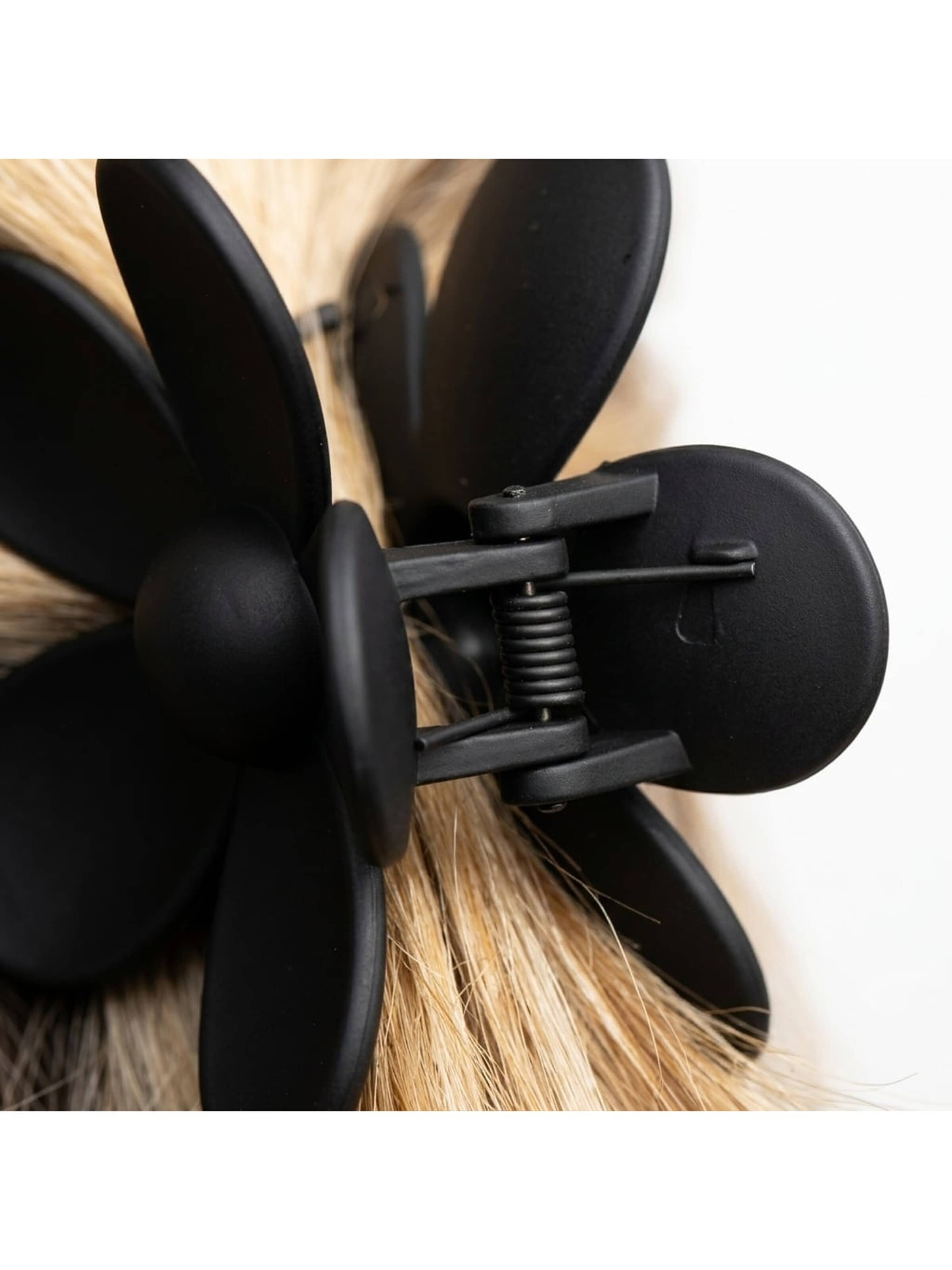 soho Hair accesoires Hair jewelry 'Bloom Hair Claw - Black' in Black