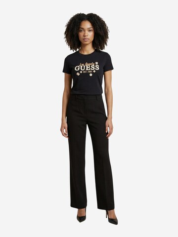 Maglietta 'AGNES SS CN T-SHIRT V6GI02 K2963' di GUESS in nero