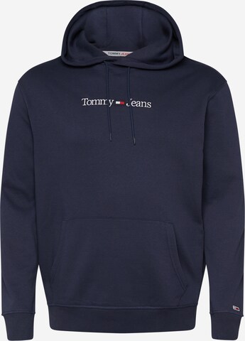 Tommy Jeans Plus Mikina – modrá: přední strana