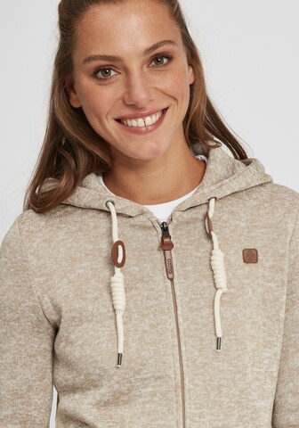 Oxmo Fleece jas 'Thory' in Beige