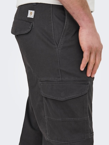 Tapered Pantaloni cargo 'Carter' di Only & Sons in grigio
