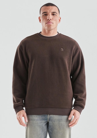 QS Sweatshirt in Braun: Vorderseite