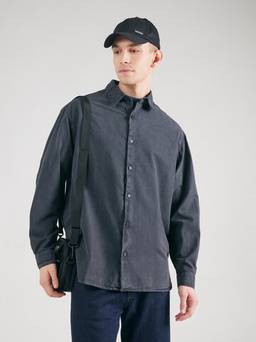 TOPMAN Regular fit Overhemd in Grijs: voorkant