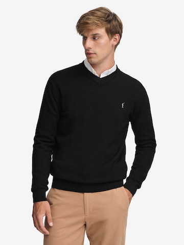 Polo Club Sweater in Black: front