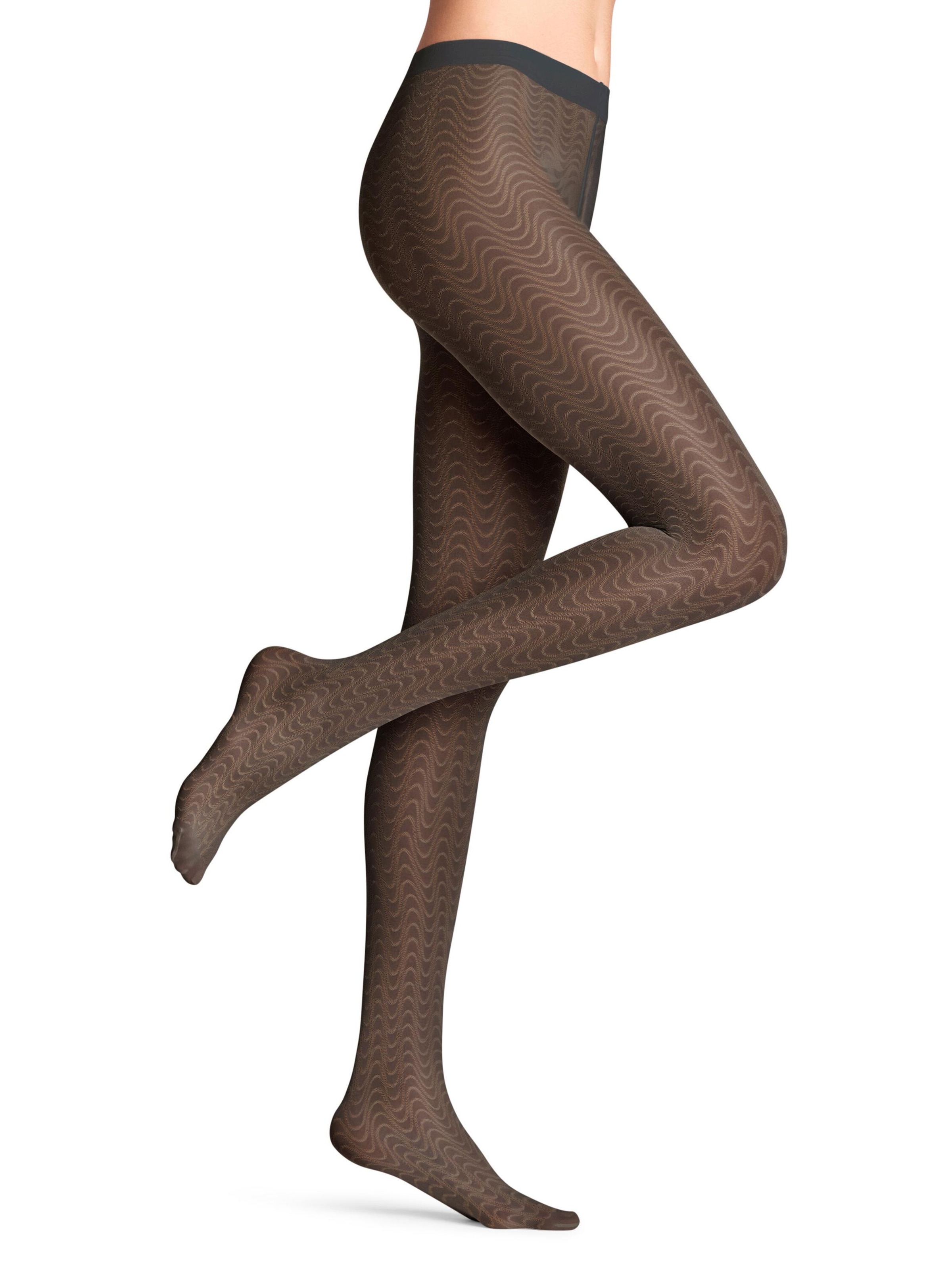 FALKE Tights 'Mystical Wave' in Black