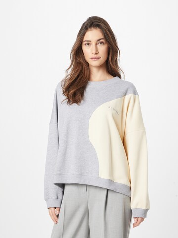 Blanche Sweatshirt 'Yin Yang' in Grijs: voorkant