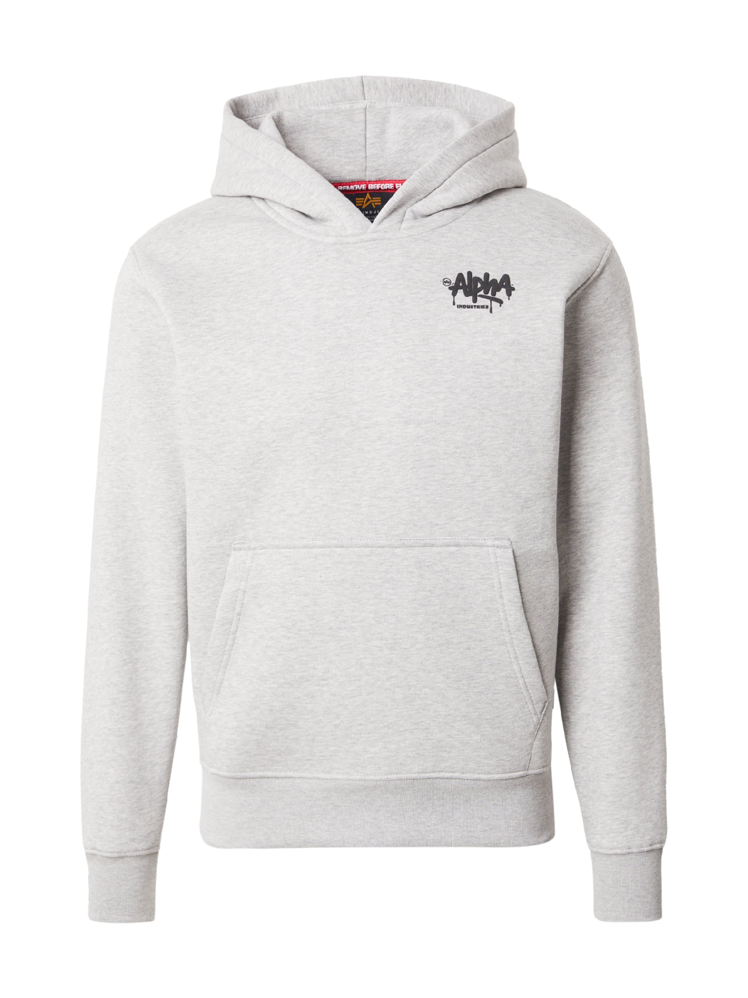 ALPHA INDUSTRIES Sweatshirt 'Signature' in Grau: Vorderseite