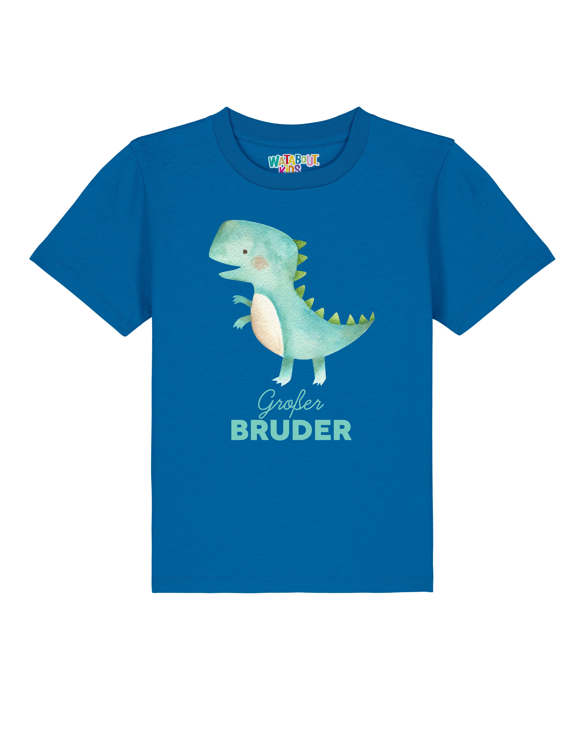watabout.kids Shirt 'Dinosaurier 03 Großer Bruder' in Blauw: voorkant