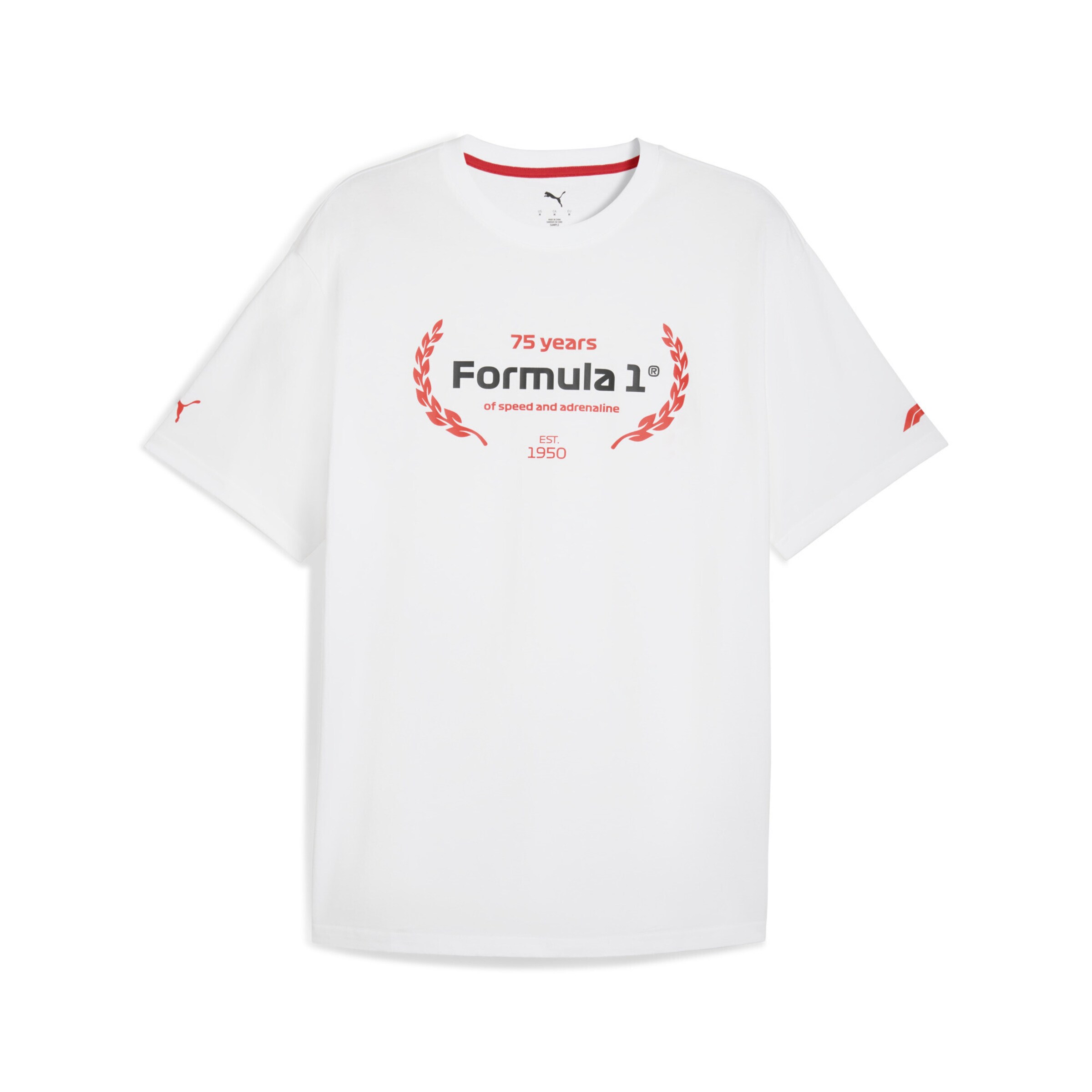 PUMA Shirt 'F1® Essentials' in White: front