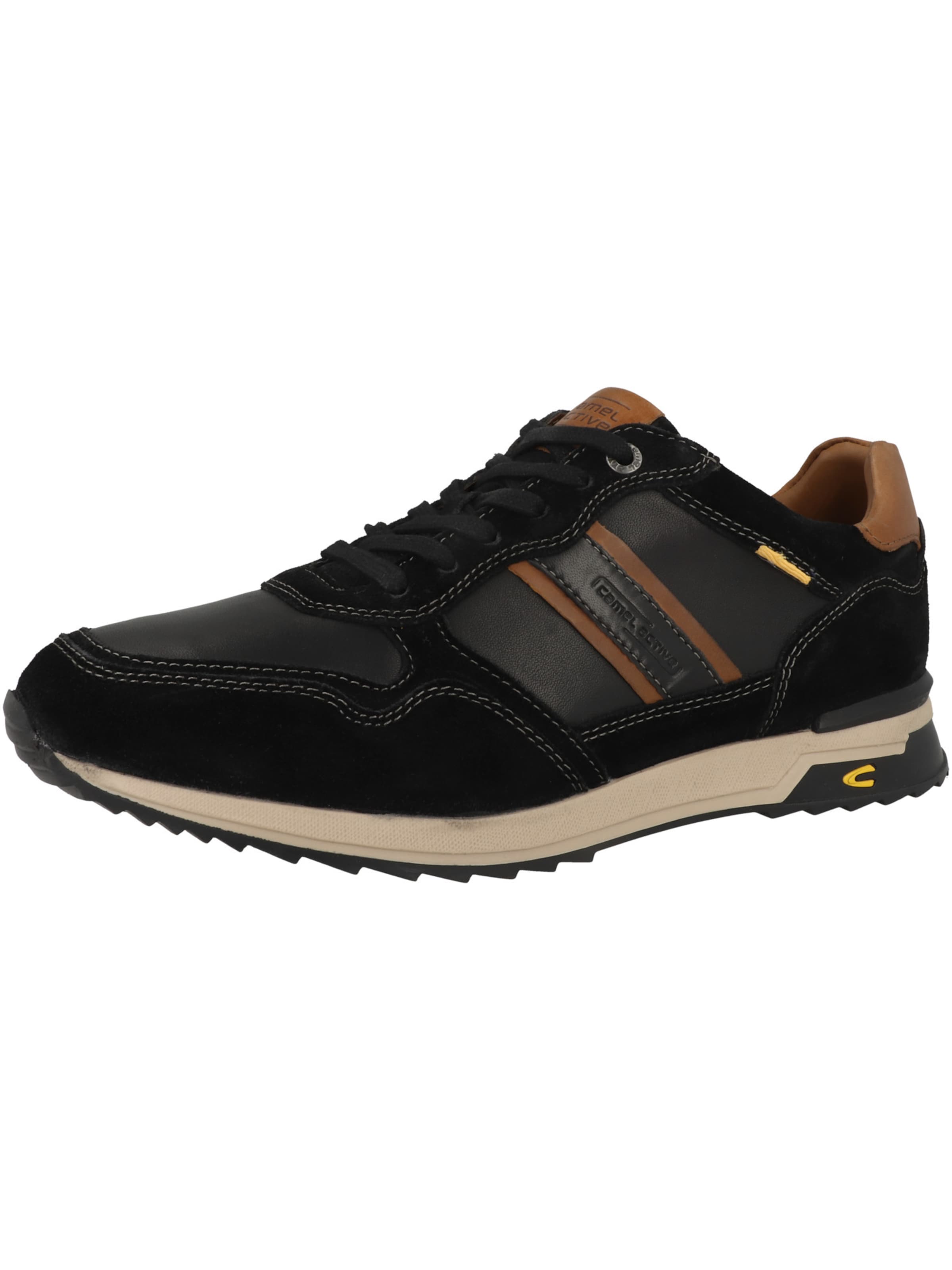 Scarpa stringata sportiva 'OXFORD' di CAMEL ACTIVE in nero: frontale