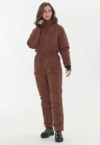 Whistler Jumpsuit 'Chola' in Bruin: voorkant