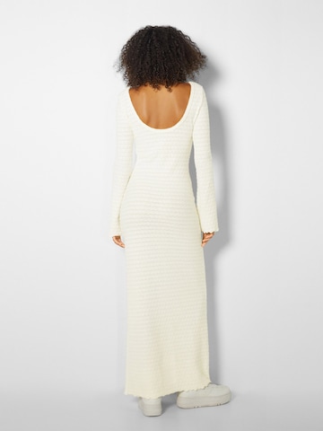 Bershka Knitted dress in White