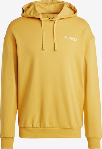 ADIDAS TERREX Athletic Sweatshirt in Yellow: front