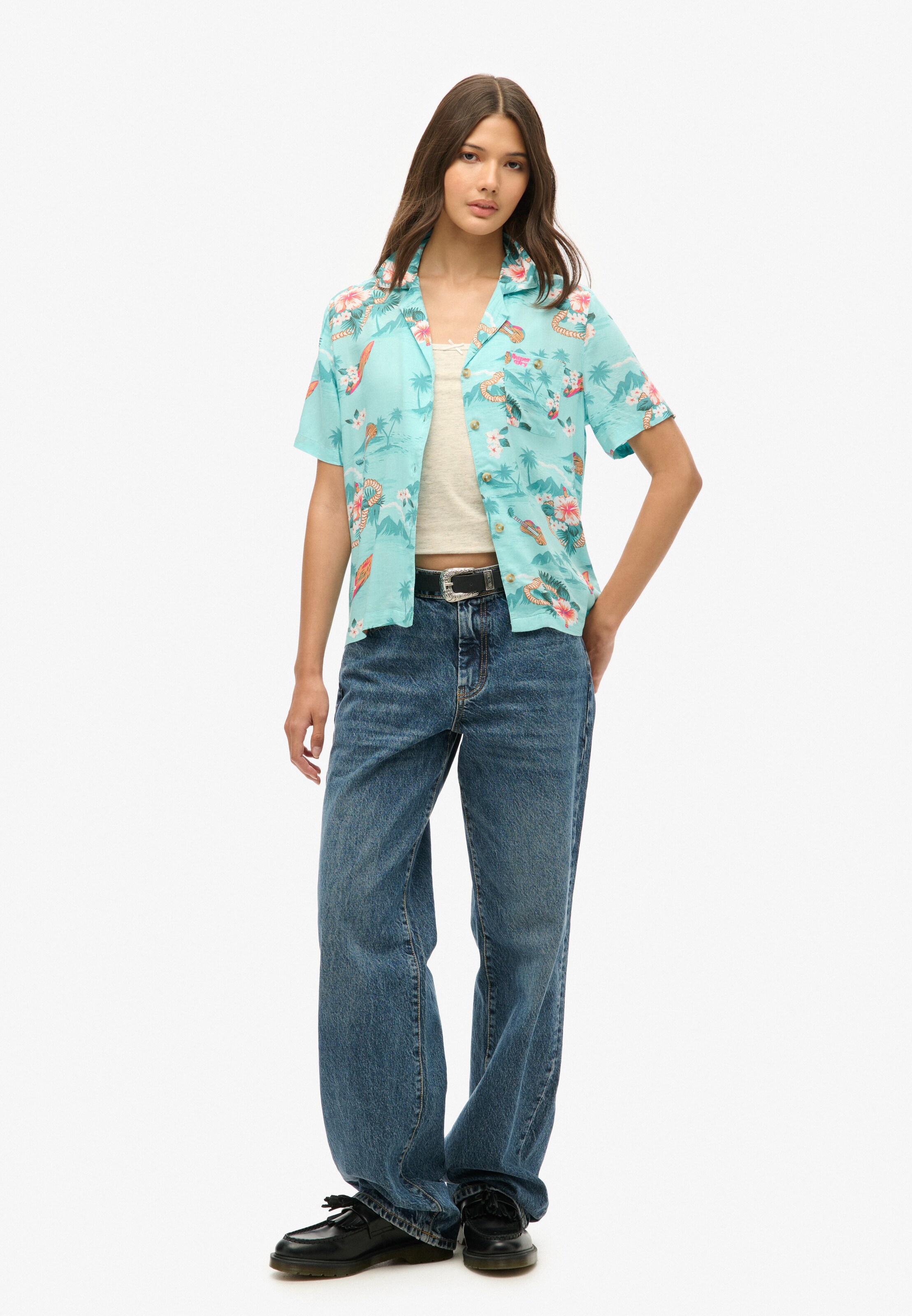 Chemisier Superdry en bleu