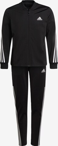 ADIDAS SPORTSWEAR - Chándal 'Aeroready 3-Stripes Polyester' en negro: frente