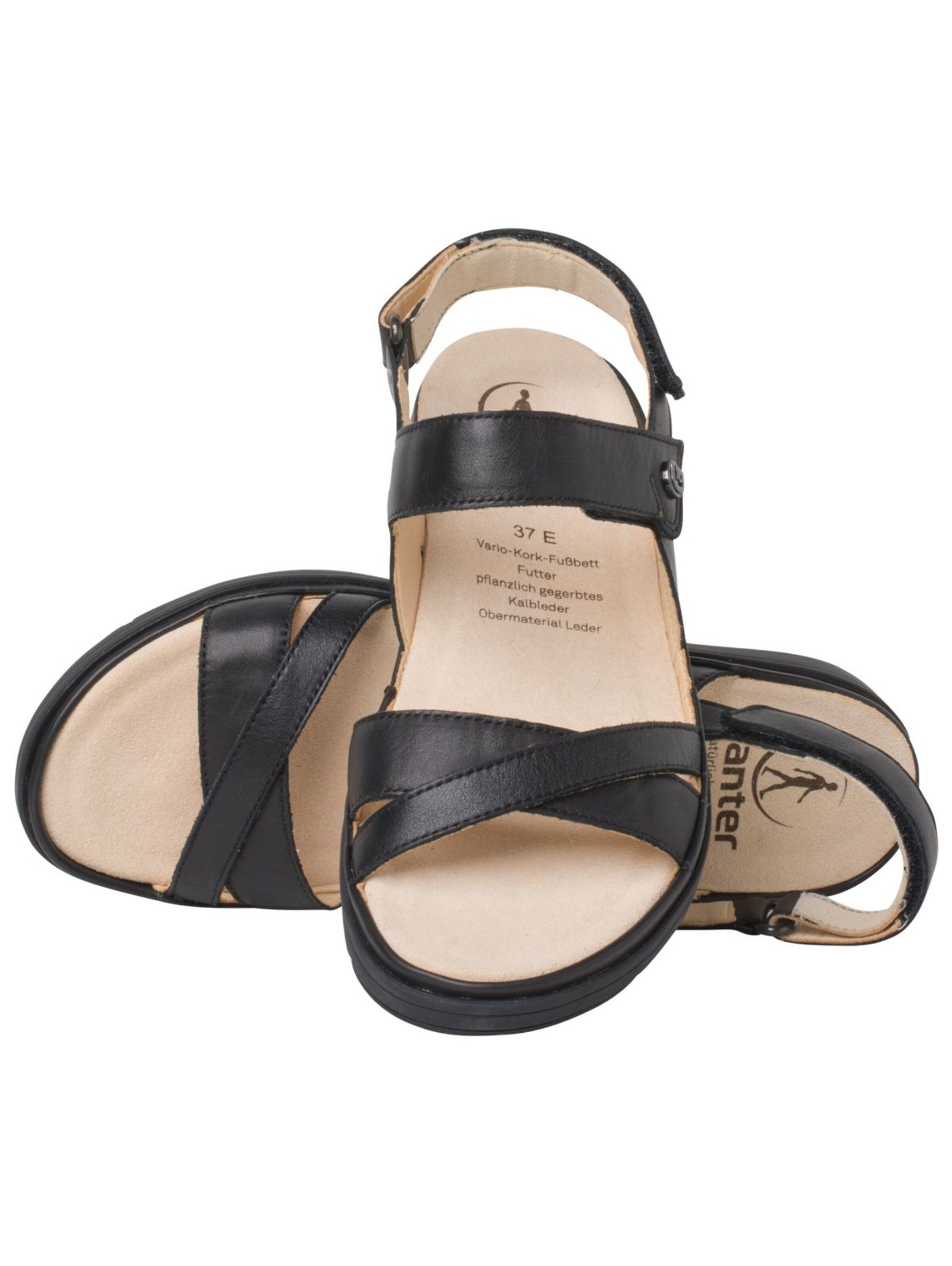 Ganter Strap sandal in Black
