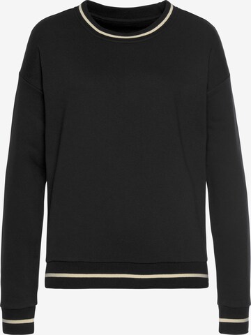 LASCANA Sweatshirt in Black: front