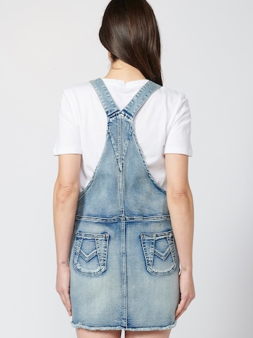 KOROSHI Dungaree skirt in Blue