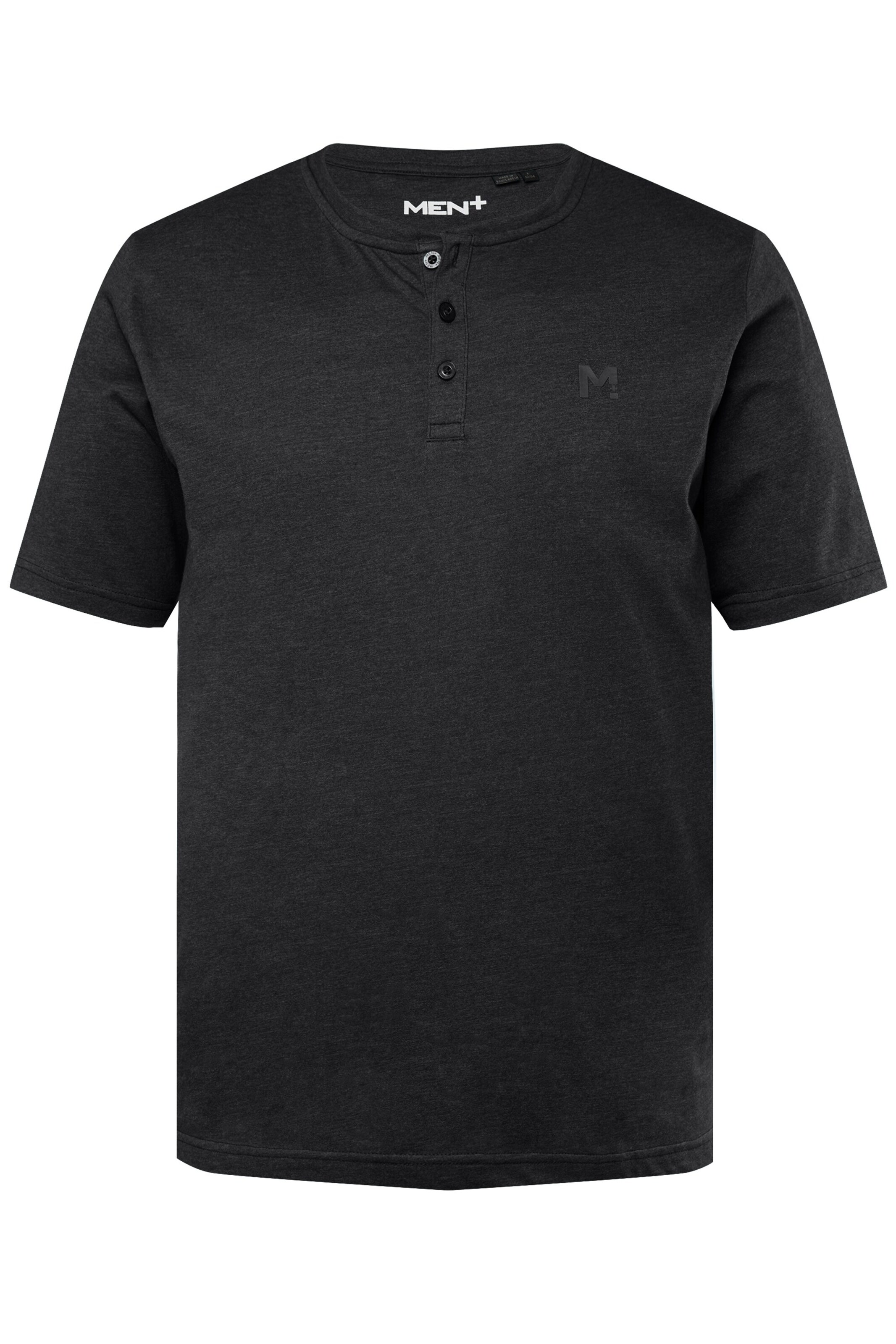 Men Plus Shirt in Schwarz: Vorderseite