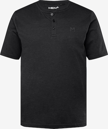 Men Plus Shirt in Zwart: voorkant