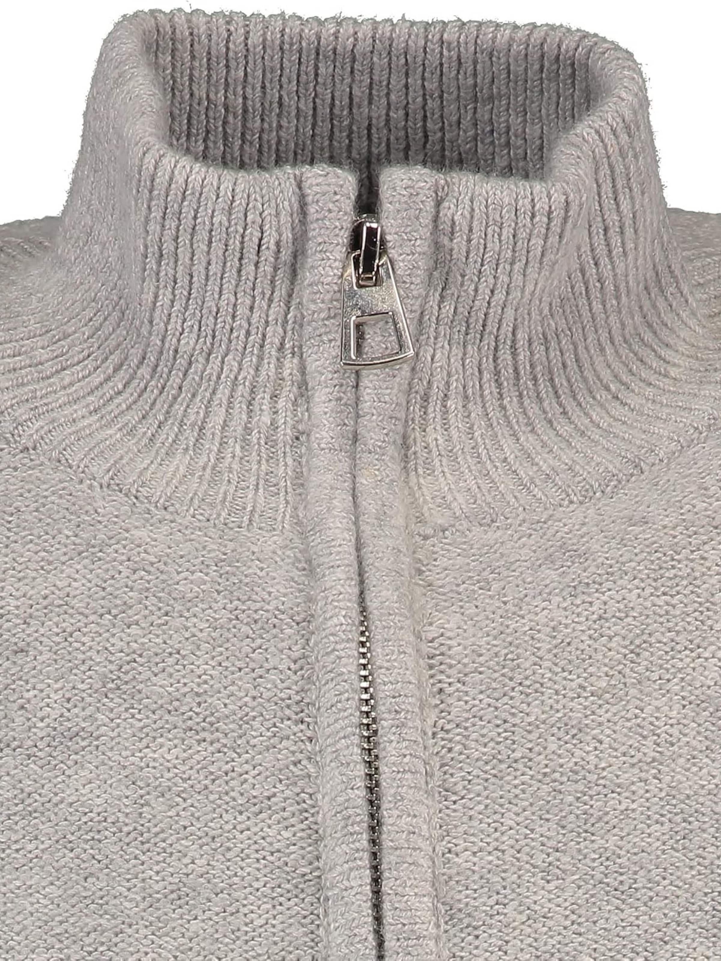 Key Largo Gebreid vest 'Elevator' in Grijs