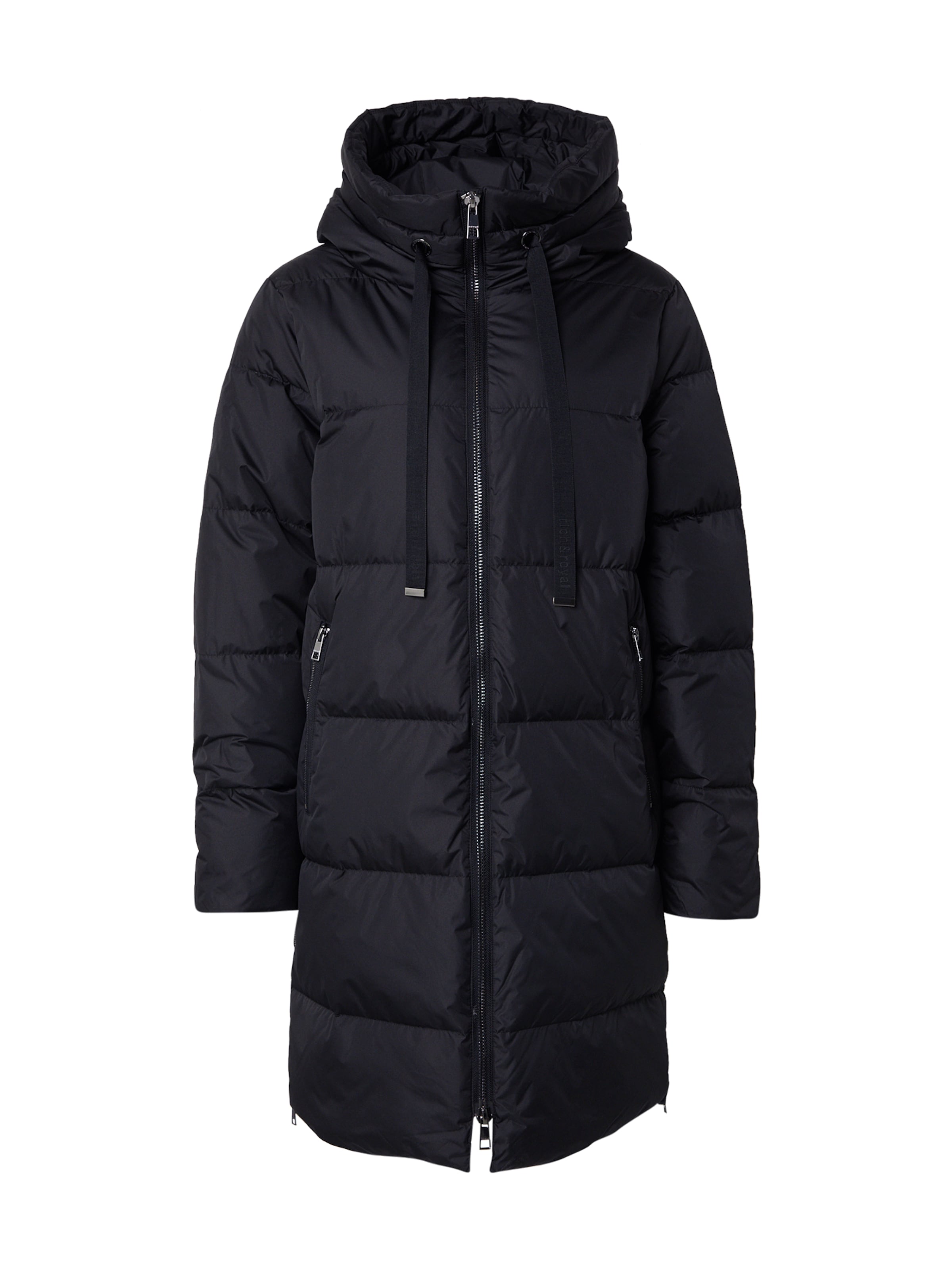 Rich & Royal - Sobretudo de inverno em preto: frente