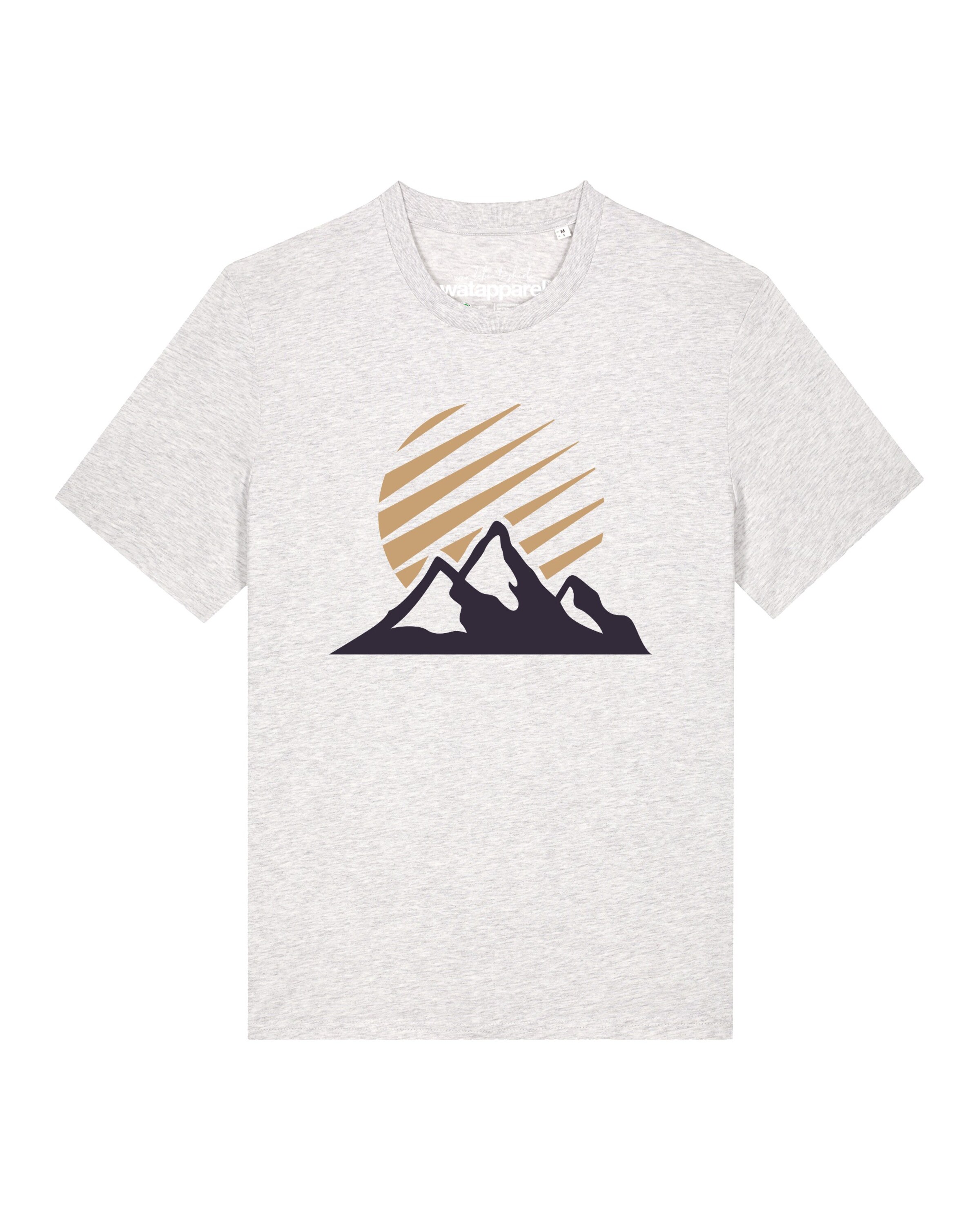 Watapparel Shirt 'Mountain and Sun' in Grey: front