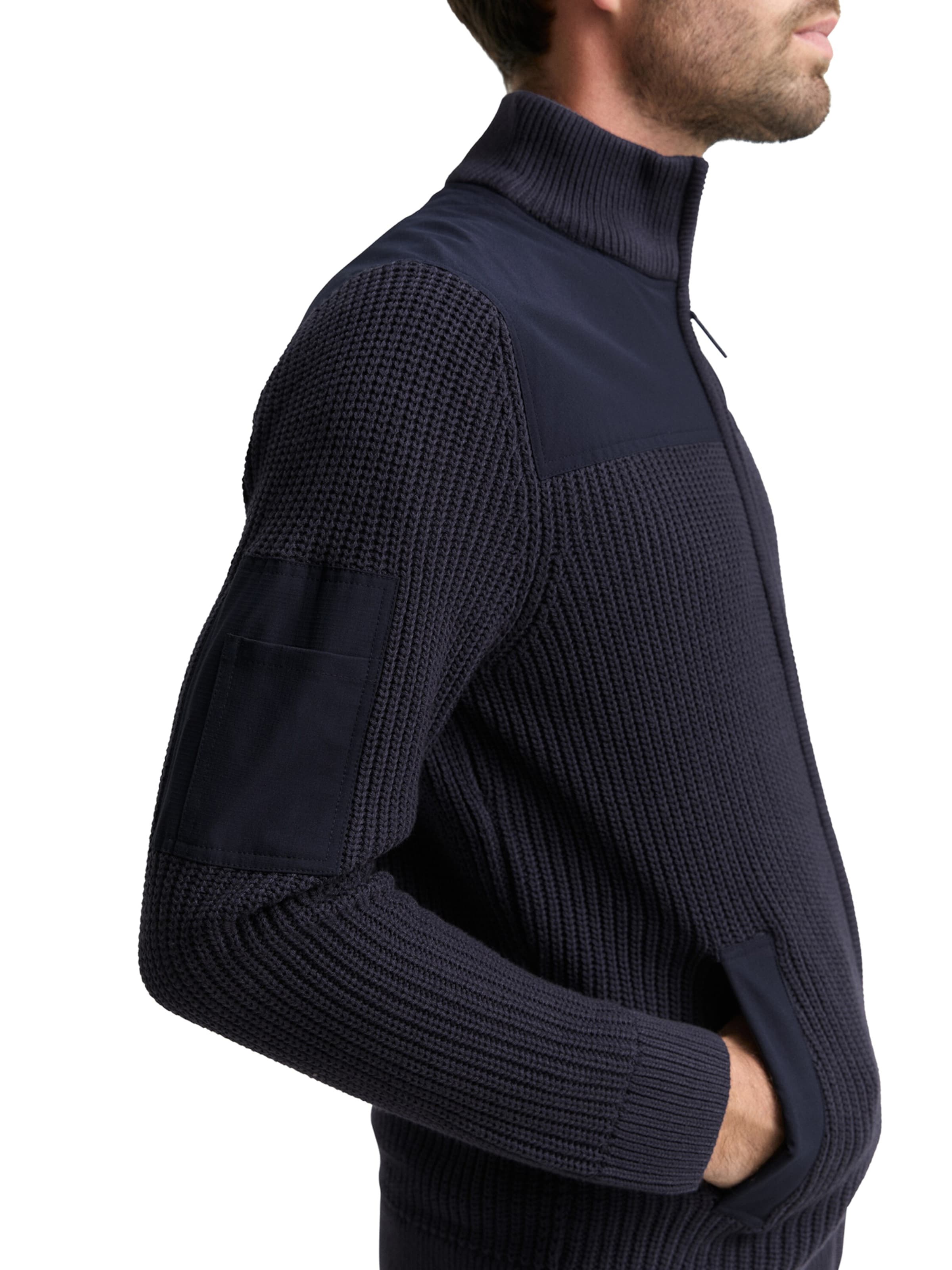 TOM TAILOR Вязаная кофта в Синий