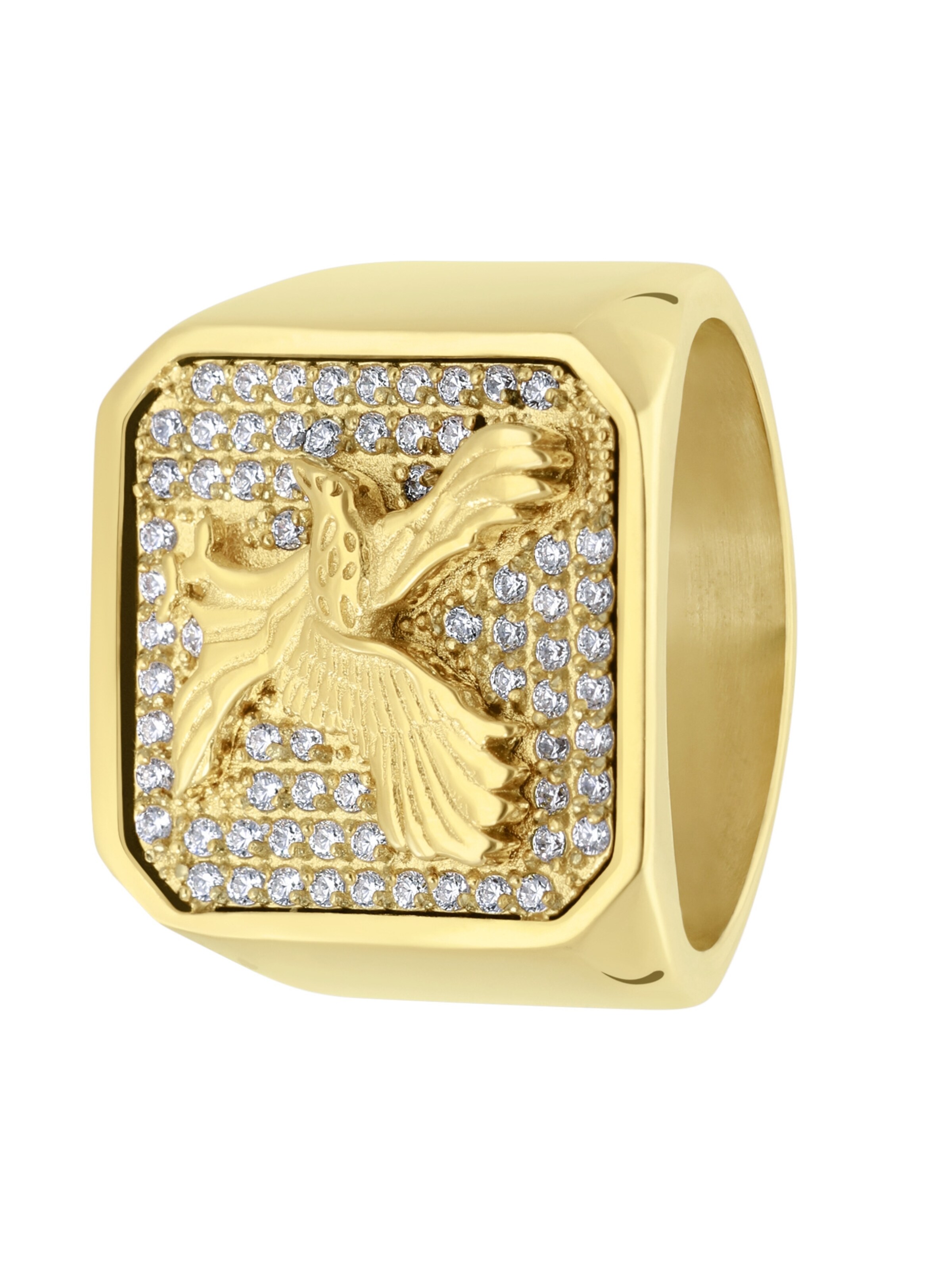 Lucardi Ring in Gold: front