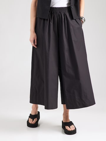 Wide Leg Pantalon 'Lenna' MSCH COPENHAGEN en noir : devant