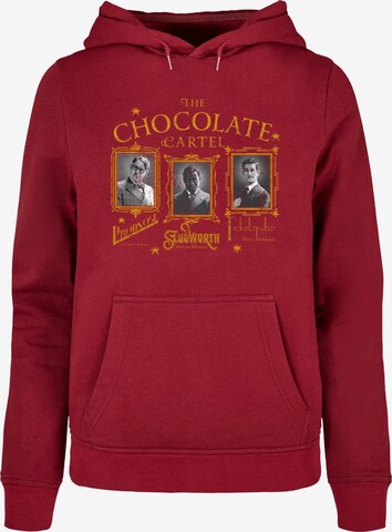 ABSOLUTE CULT Sweatshirt 'Wonka - The Chocolate Cartel' in Rot: predná strana