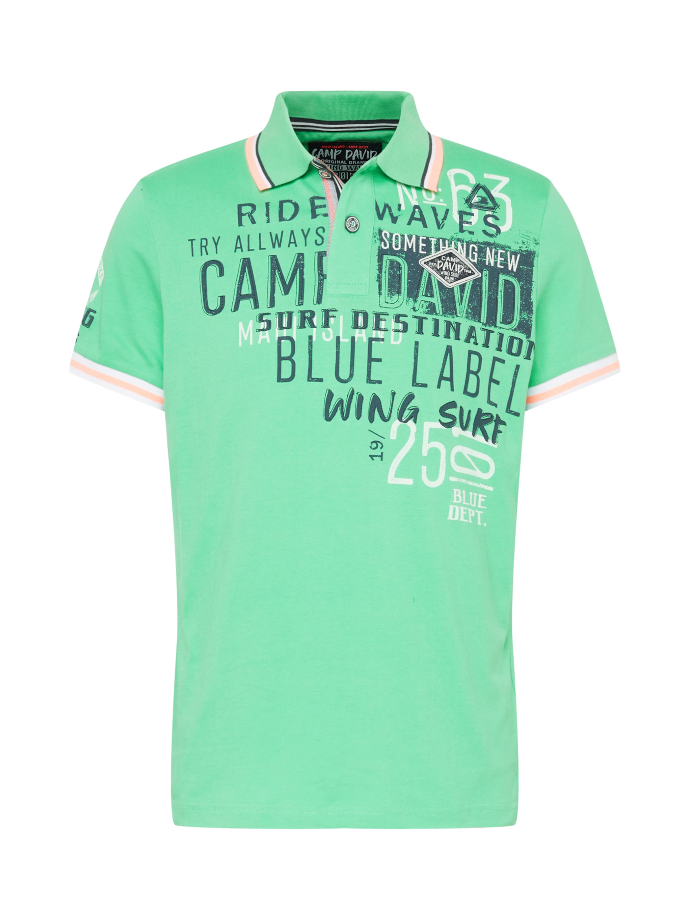 CAMP DAVID Póló - zöld: elől