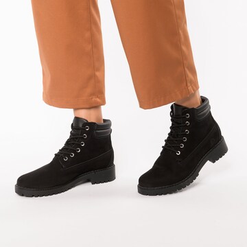 TAMARIS Lace-Up Ankle Boots in Black