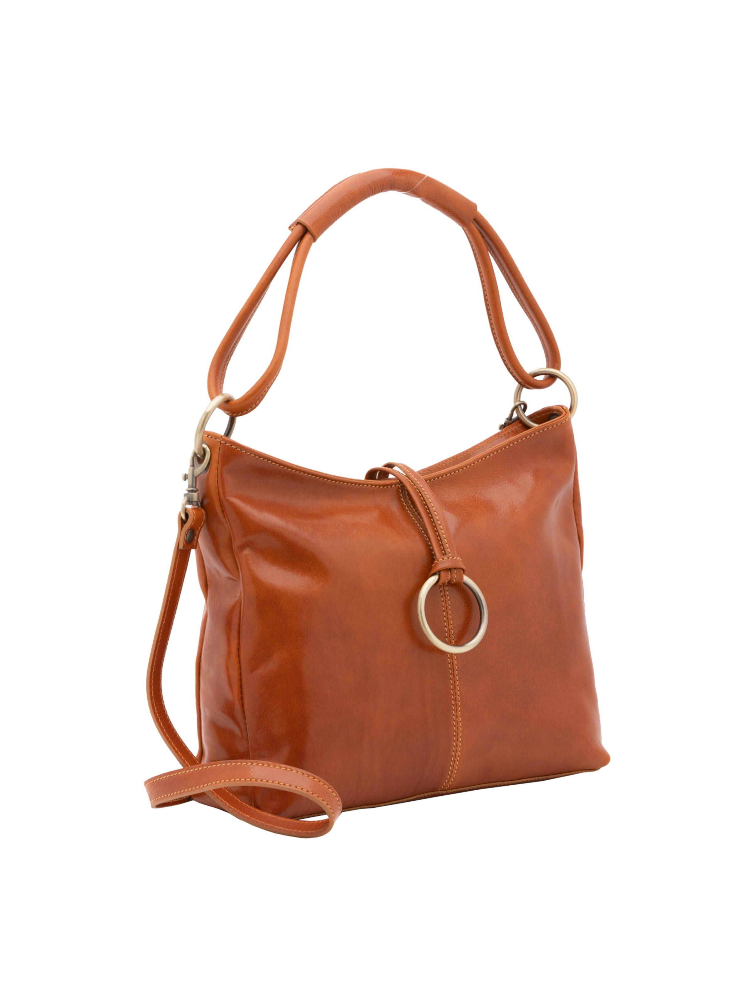 Borsa a spalla di Viola Castellani in marrone: frontale