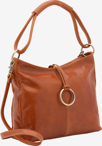 Viola Castellani Schultertasche in Braun: Vorderseite