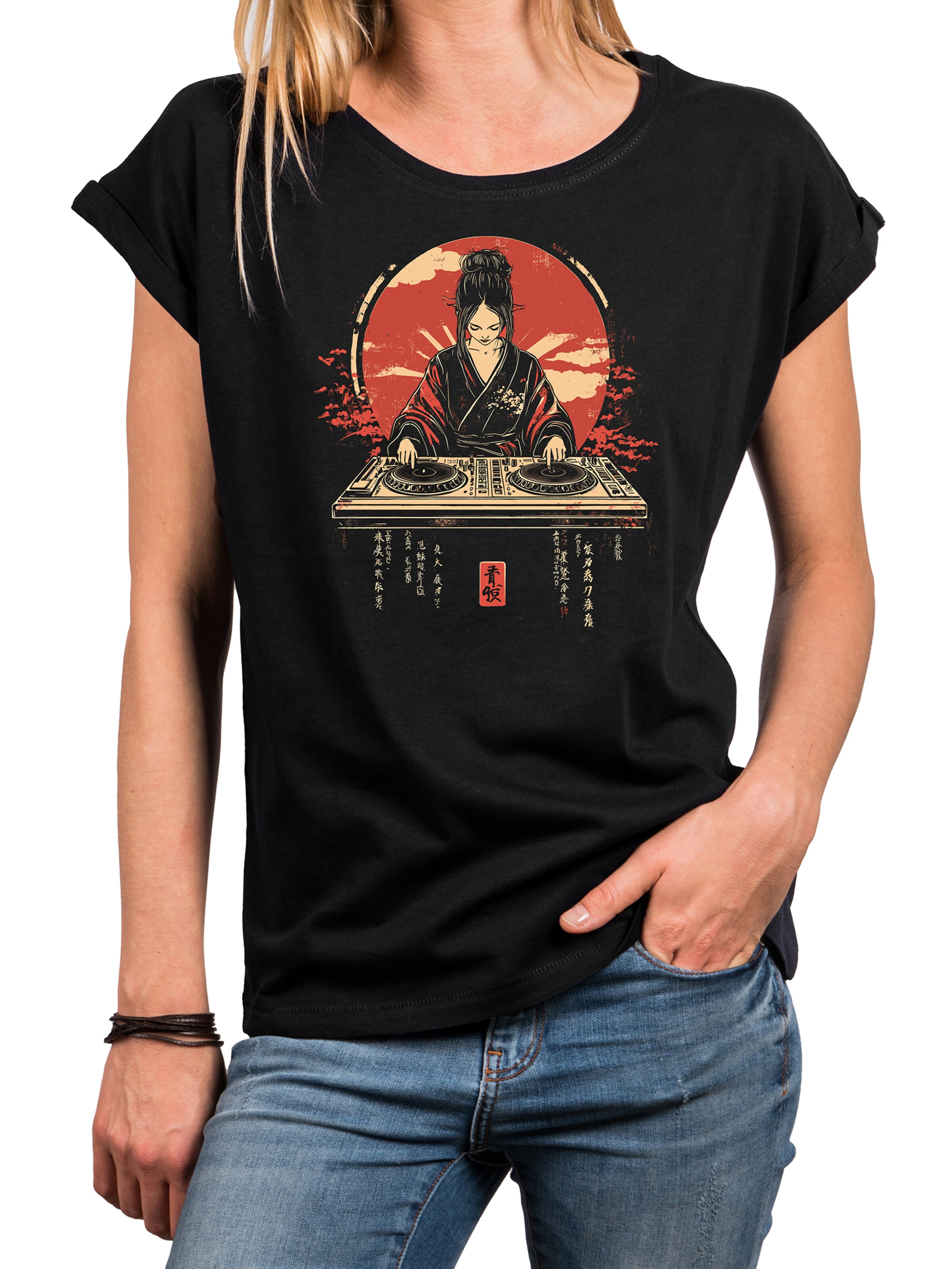 MAKAYA Shirt 'D-Jane' in Black