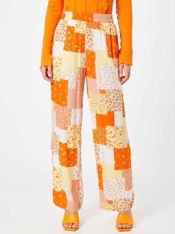 Wide Leg Pantalon Monki en orange : devant