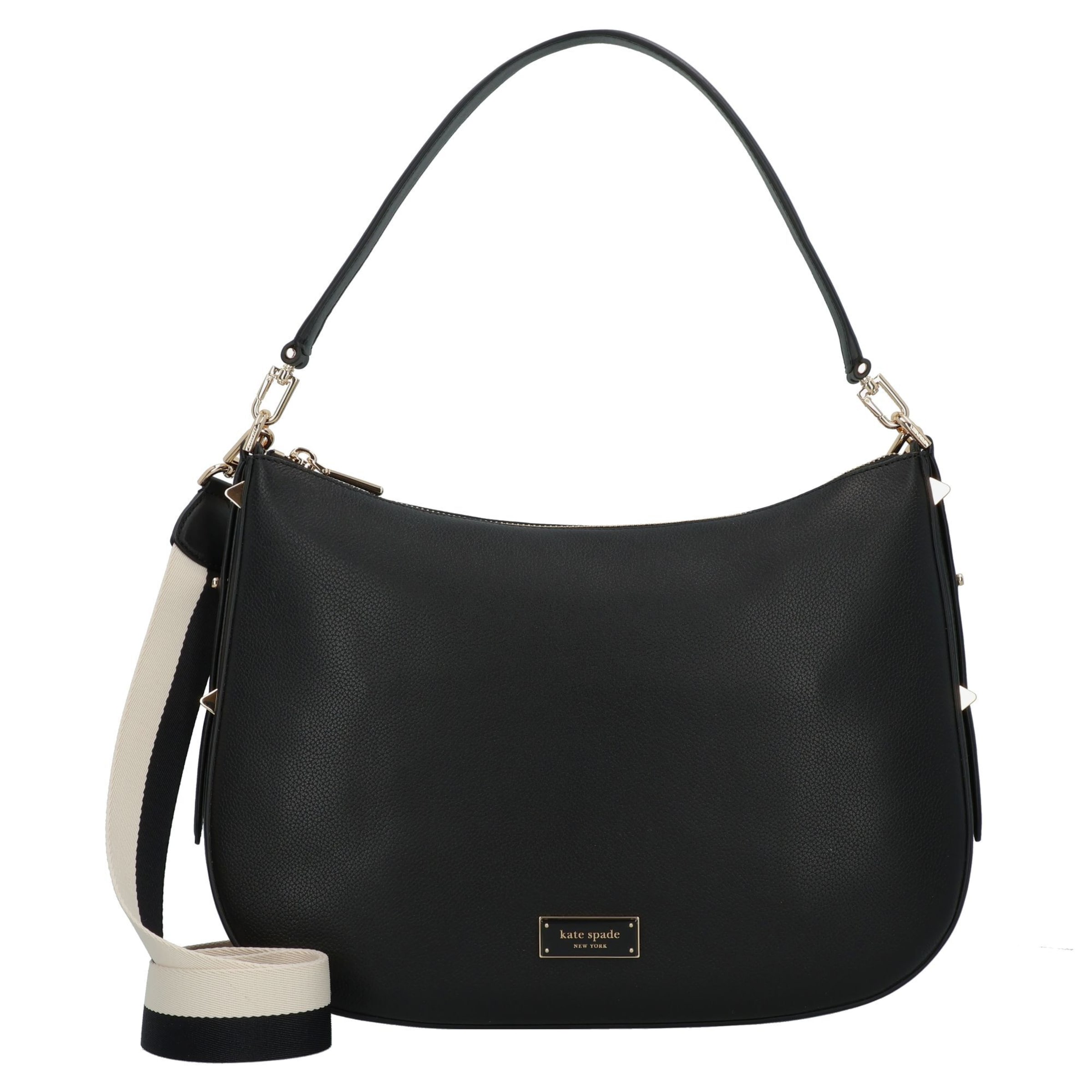 Kate Spade Schoudertas 'Liv Pebbled Leather Large Hobo' in Zwart: voorkant